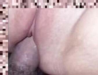 Thick milf Sucks daddys dick an giving him some good wet pussy to creampie in after a hard days work