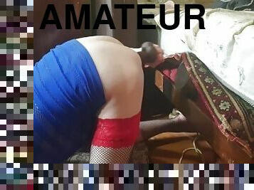 vieux, russe, amateur, anal, jouet, maison, chevauchement, gode, plus-agée