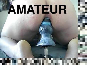 gordo, amador, anal, gay, bbw, bochechuda, puta-slut, fudendo, máquinas, dildo