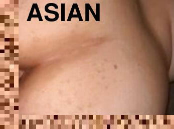 asiatique, cul, amateur, anal, ébène, énorme-bite, interracial, belle-femme-ronde, trio, point-de-vue