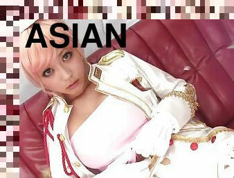 Asian fantasy titfucks before cum cum