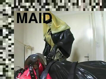 criada, enfermeira, transsexual, mulher-madura, bdsm, latex, escravidão, borracha