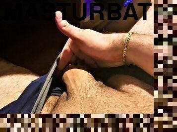 Bulge underwear teasing and jerking off my uncut cock until I shoot 4 huge cumshots!