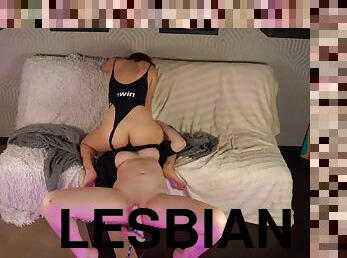 lesbienne, jouet, fétiche, brunette