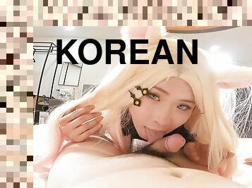 Korean Horny Femboy gets Fucked. KDA Ahri Cosplay, POV League of Legends Asian part.13