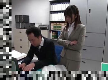 Japanese office babe sure needs a time out from all that stress