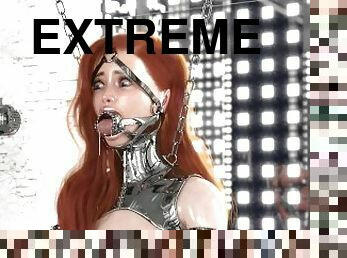 extrémne, hardcore, bdsm, otrok, skrútené, stroje, 3d, fetišistické, latex, skúšanie