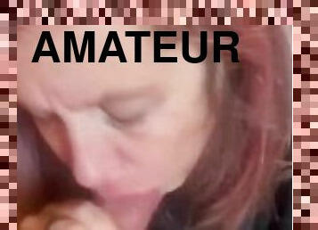 Real Amateur MILF quickie Blowjob Huge Facial