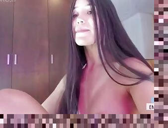 masturbation, amateur, anal, ébène, ados, jouet, black, webcam, solo, brunette