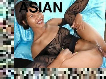 asiatique, maigre, amateur, anal, fellation, énorme-bite, ados, jouet, bas, thaï