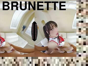 Little Pale Brunette Cheerleader VR
