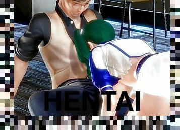 Hentai 3D - Headmaster and cheerleader fucking hard at classroom