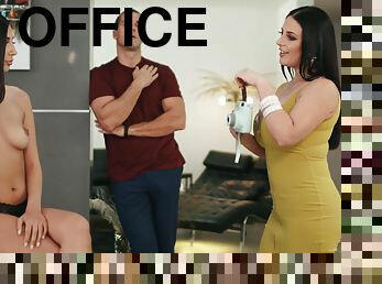 Threesome Exposure Scene in Office with Ramon Nomar and Angela White