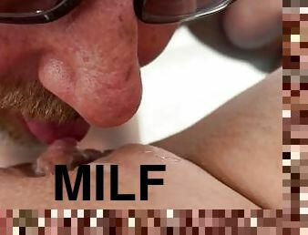 Milf gets Cum cleanup