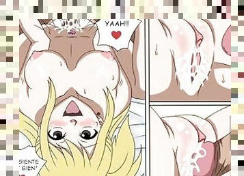 ejaculation-interne, point-de-vue, blonde, anime, hentai, mignonne, fétiche, petits-seins