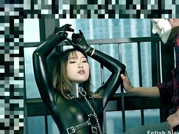 ázijské, teenagerské, japonské, bdsm, latex, zväzovanie, ženská-dominancia, koža