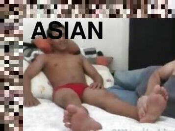 Asian boy paul gets tickled