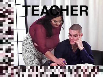Bbw teacher fucks her student