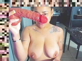 Blowjob dildo much saliva ????????????????