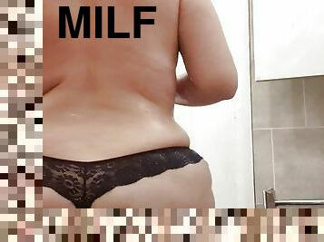 MILF Filming Herself getting ready for Her Husband