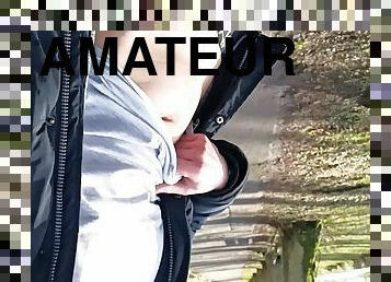 en-plein-air, public, amateur, ados, gay, allemand, jeune-18, européenne, euro, solo