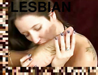 Feet in pussy with sexy lesbians
