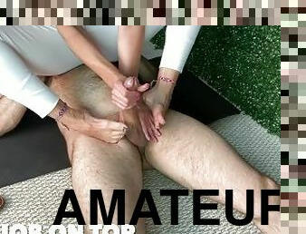 amatör, cumshot, fötter, sprut, vacker-pretty, fetisch, footrunk, tår