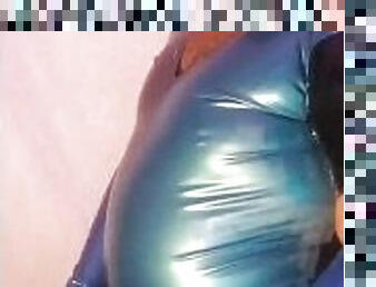 grosse, amateur, gay, black, belle-femme-ronde, joufflue, fétiche, latex, solo, caoutchouc