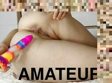 masturbation, chatte-pussy, amateur, jouet, doigtage, rousse, jeune-18, naturel, chevauchement, gode