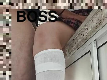 Boss fucks his teen employee and records her