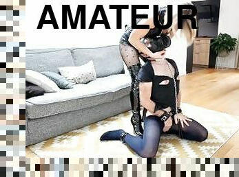 strapon, amatør, anal, slave, latex, elskerinde, dominans, femidom, maske