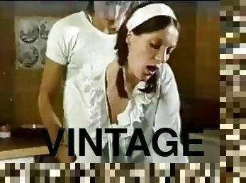 femme-de-ménage, anal, vintage, néerlandais