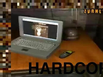 hardcore, blonde, 3d