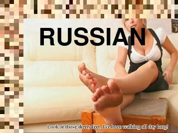 Russian mistress Amanda - POV Dirty foot worship