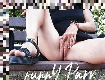 masturbation, en-plein-air, public, chatte-pussy, femme, amateur, milf, doigtage, jupe-en-l’air, culotte