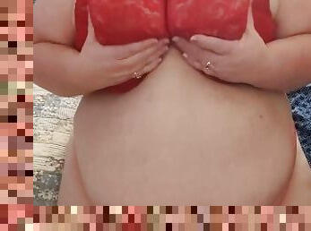 Happy valentine day from this sexy hot Ssbbw.she loves to play with her sexy titties ????????????
