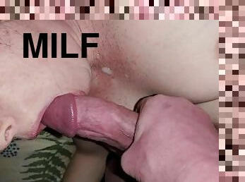 cul, gros-nichons, papa, femme, amateur, ejaculation-sur-le-corps, énorme-bite, milf, rousse, salope