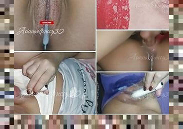 Asianwetpussy30 - #2 Try not to cum! Warning ! Overflowing creampie compilation
