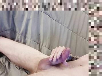 Come masturbate with me! Hot guy playing with his BIG WHITE COCK until HUGE moaning CUMSHOT!