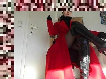 Wank your cock for your mistress of boots
