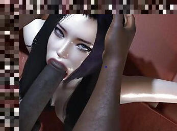 Hentai 3D - 108 Goddess (ep 14) - Threesome with two black cock