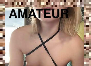 masturbácia, amatérske, domáce, blondýna, 18yo, rozkošné-cute, sólo, drzé