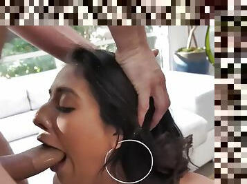 Jynx maze stretches her latina ass with dildo and cock