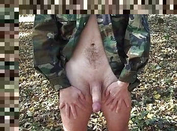 armée, masturbation, public, amateur, ejaculation-sur-le-corps, énorme-bite, ados, solo, tchèque, parc