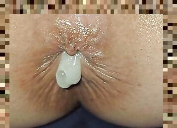 gros-nichons, grosse, femme, amateur, anal, énorme-bite, milf, maison, ejaculation-interne, belle-femme-ronde