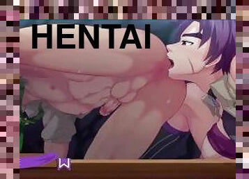 immens-glied, schwer, homosexuell, ficken, anime, hentai, 3d, muskulös, vorherrschaft, glied