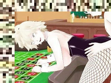 Mitsuki Bakugo and Izuku Midoriya have intense sex in a casino. - My Hero Academia Hentai