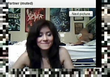 Cute girl show her sexy ass on chatroulette