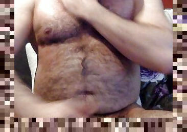 pai, masturbação, amador, gay, webcam, sozinho, paizinho, realidade, urso, provocando