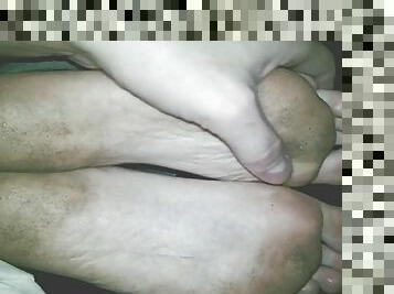 43 year old lady with dirty big soles